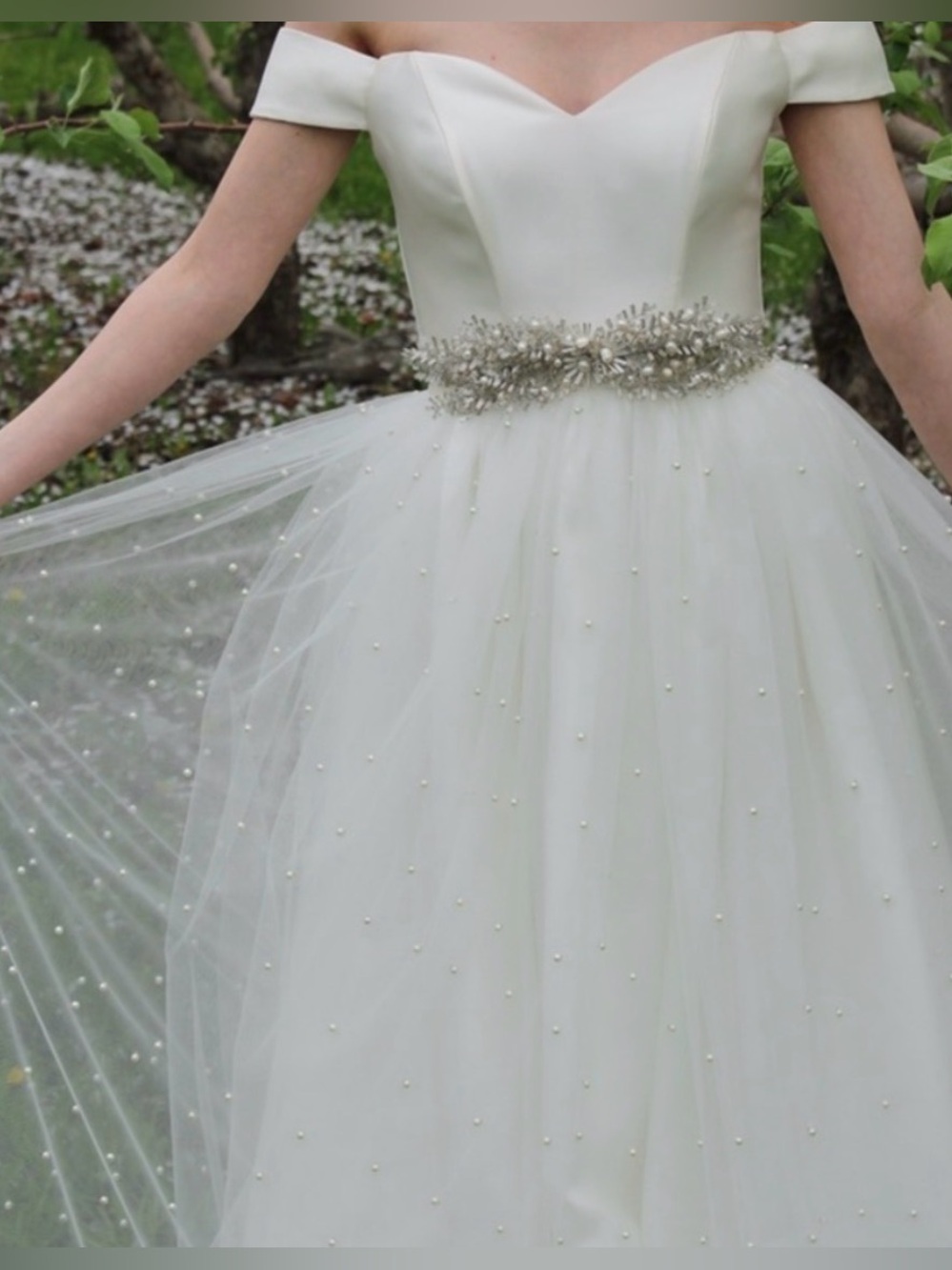 Pearl White Long Dress